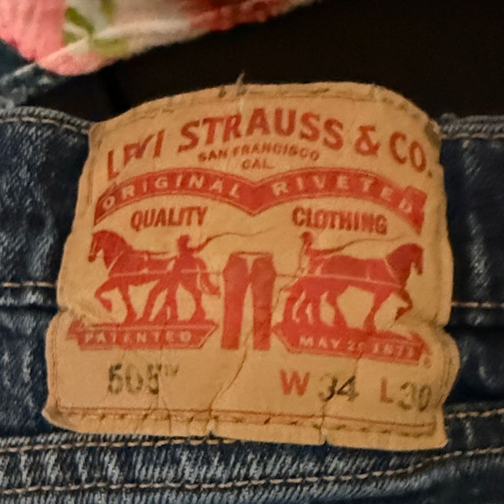 Levi's Men's Dark Blue Straight Jeans 505